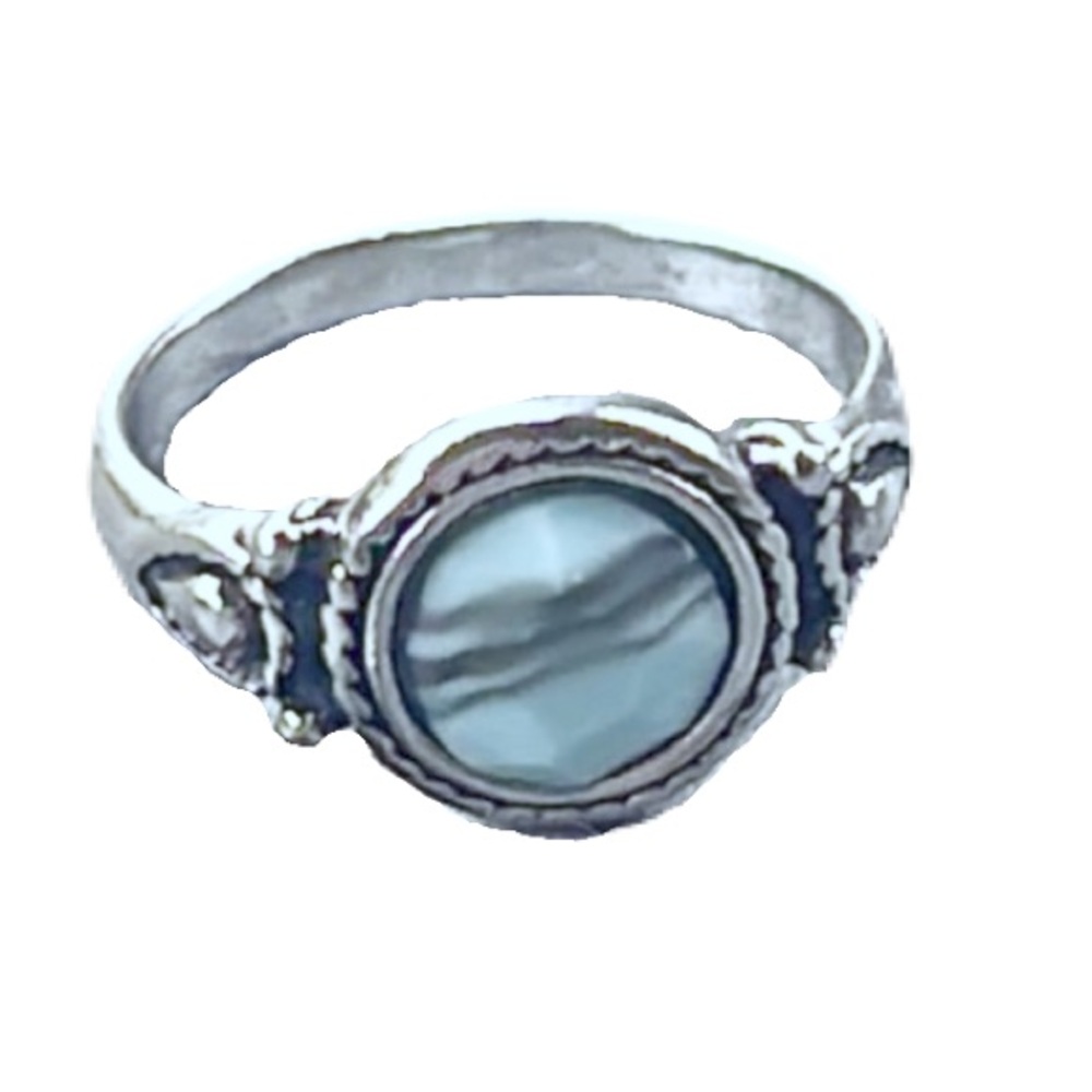 New Woman’s Handmade Native Minimalist Sterling Silver Natural Turquoise Ring